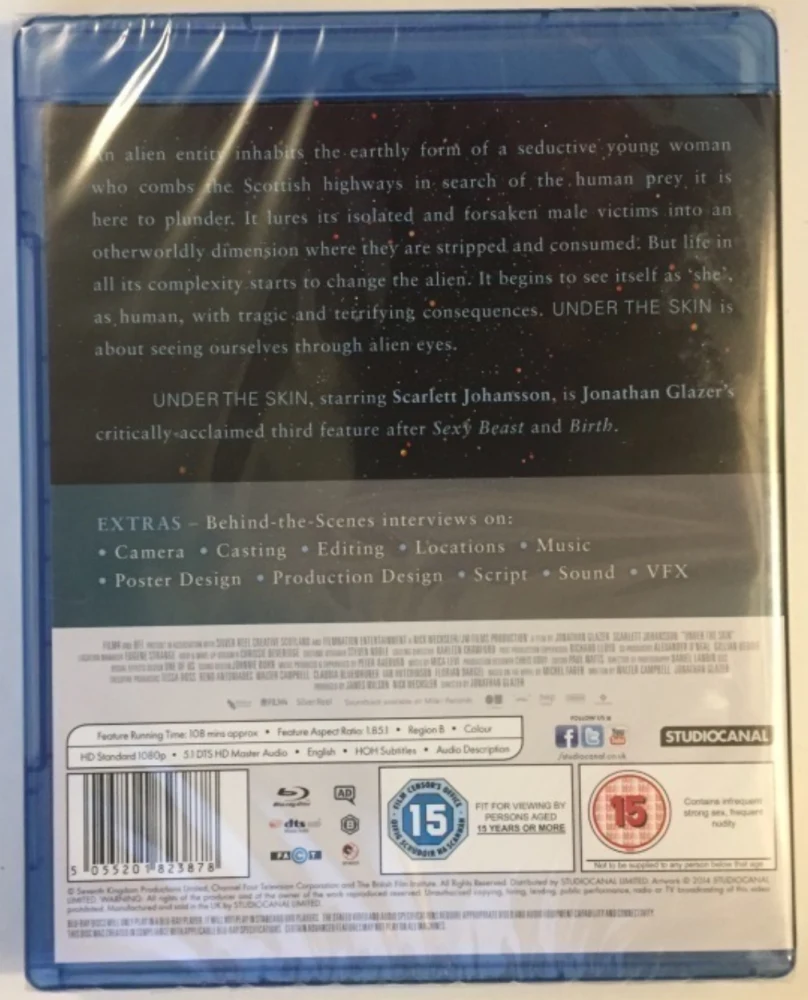 Under The Skin (Blu-ray) Scarlett Johansson (2013)