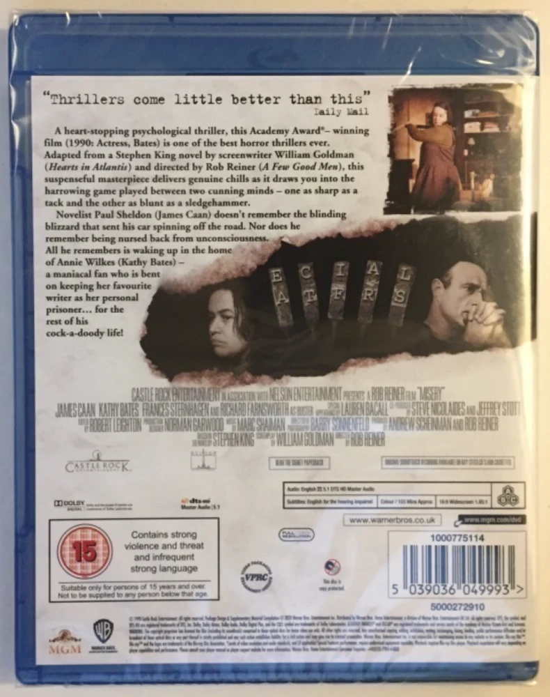 Piina (Blu-ray) Stephen King (Kathy Bates & James Caan)