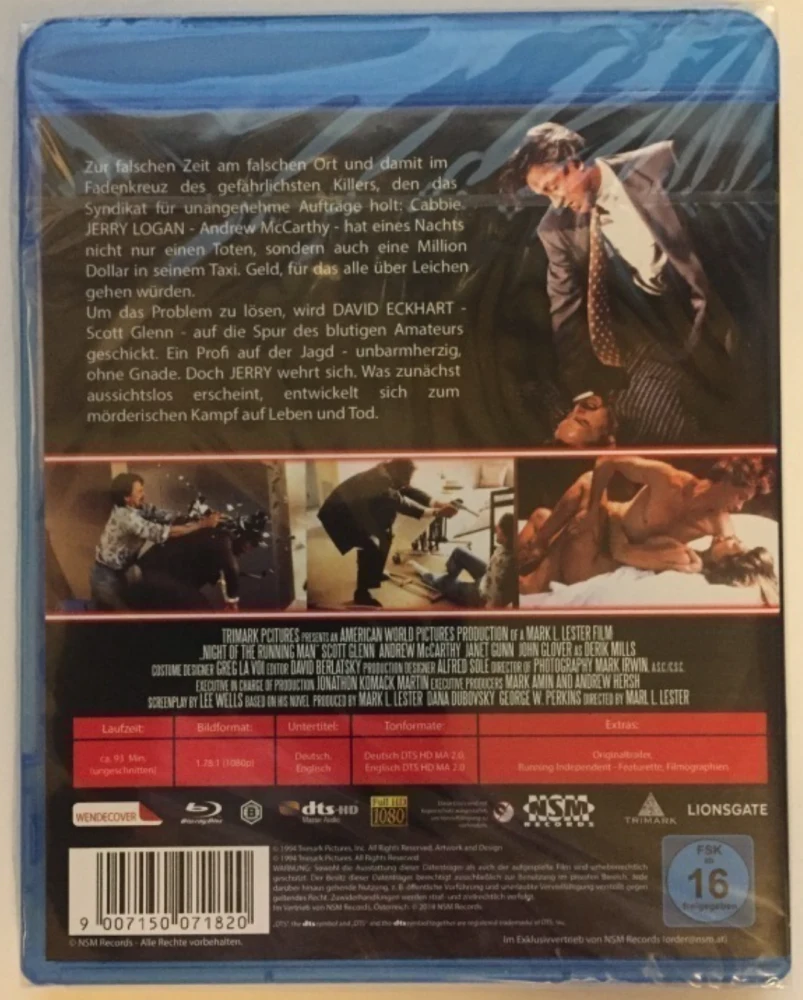 Night of the Running Man (Blu-ray Ohjaus Mark L. Lester