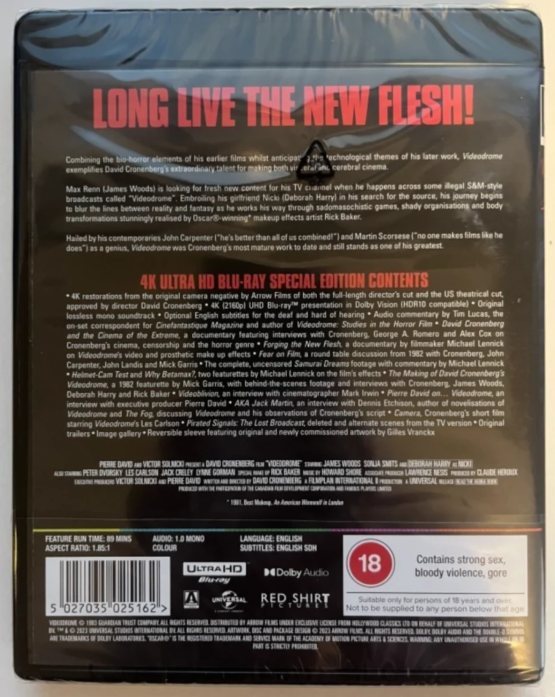 Videodrome - tuhon ase (4K Ultra HD)