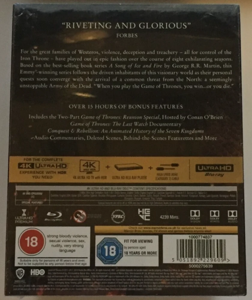 Game of Thrones - The Complete Collection (4K Ultra HD)