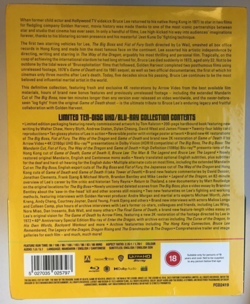BRUCE LEE AT GOLDEN HARVEST LIMITED EDITION 4K ULTRA HD
