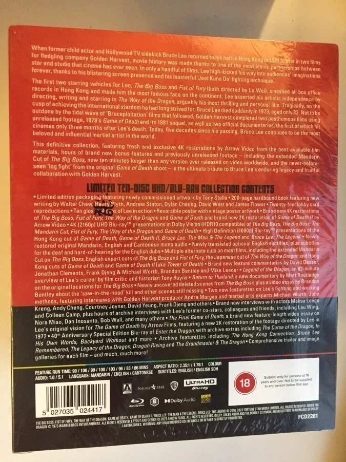 BRUCE LEE AT GOLDEN HARVEST LIMITED EDITION 4K ULTRA HD