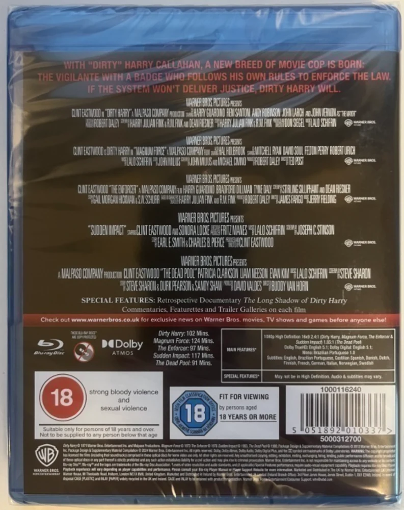 Dirty Harry Collection (1971 - 1988) (5x Blu-ray)