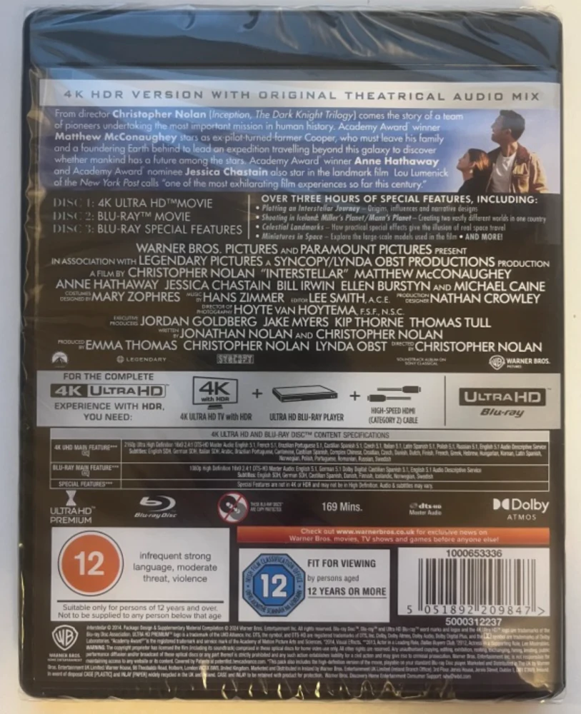 Interstellar (4K Ultra HD + Blu-Ray) 2014