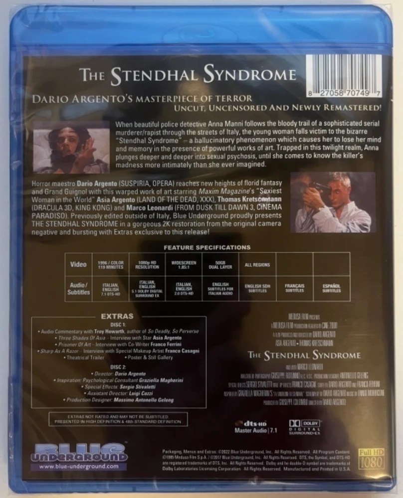 The Stendhal Syndrome [Blue Underground] (1996)