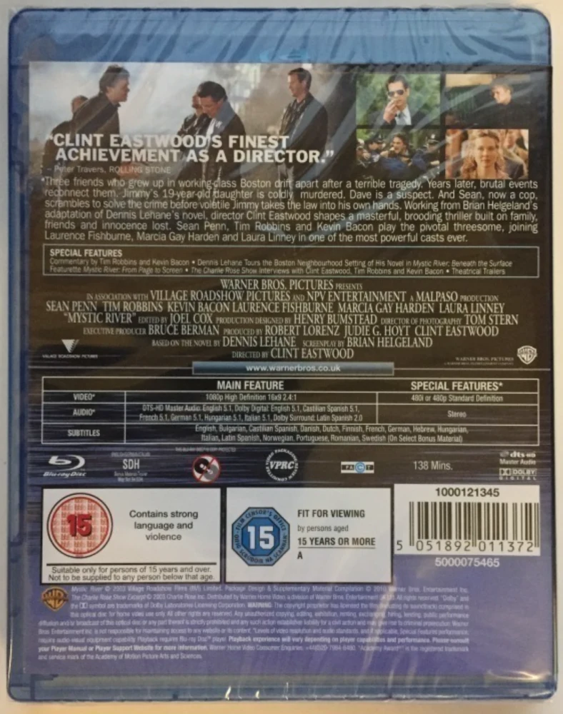 Menneisyyden ote (Blu-ray) Sean Penn, Tim Robbins