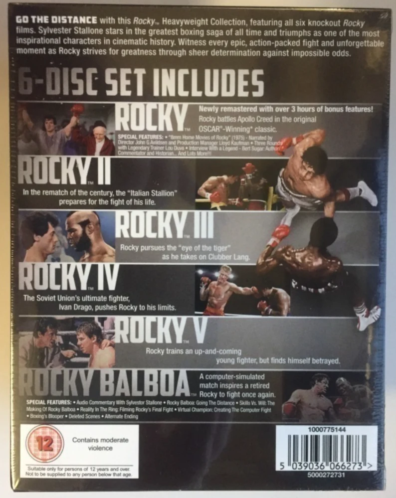 ROCKY-Kokoelma (1979-2007) Sylvester Stallone (Blu-ray)