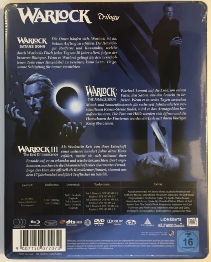 Warlock Trilogia (Blu-ray) Limited Steelbook (UNCUT)