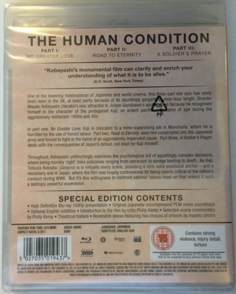 Human Condition - Trilogia (Blu-ray) (1959-61, 3-disc)