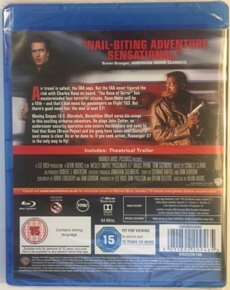 Matkustaja 57 (Blu-ray) Wesley Snipes (1992) Passenger 57