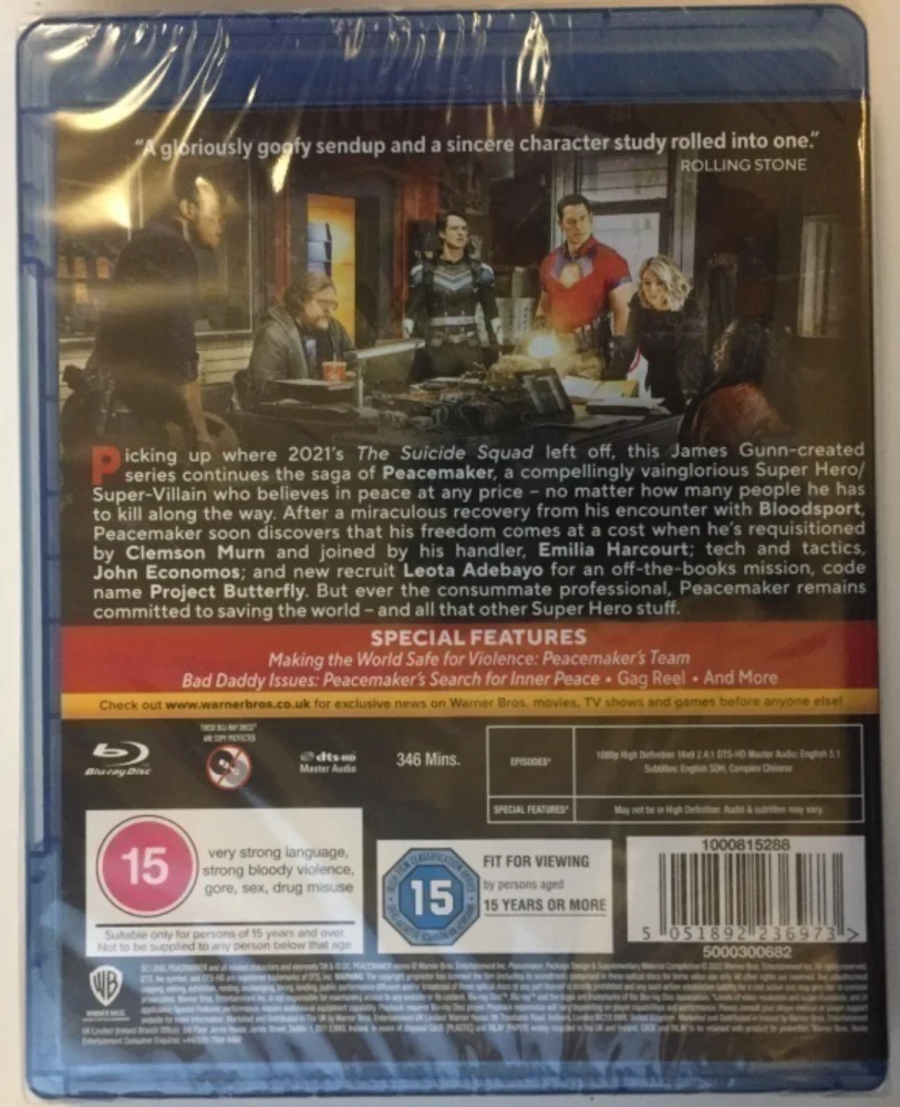 Peacemaker: Kausi 1 [Blu-ray] [2022] [Region Free] John Cena