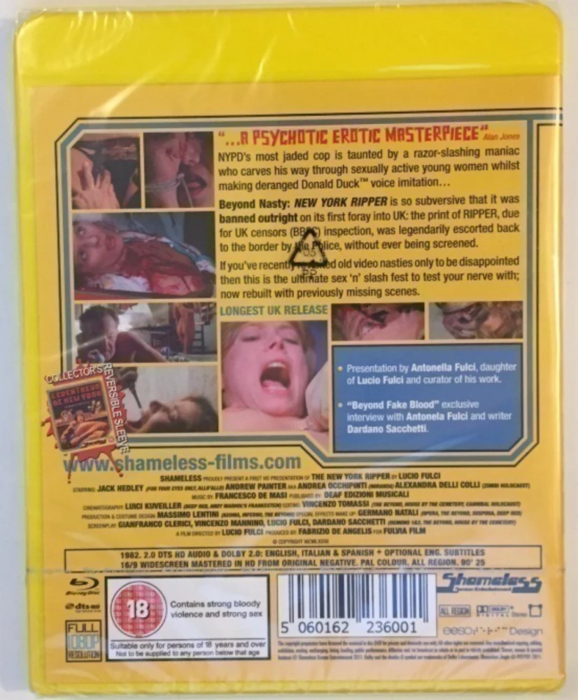 Viiltäjä (1982) Lucio Fulcin Giallo-Elokuva (Blu-ray)