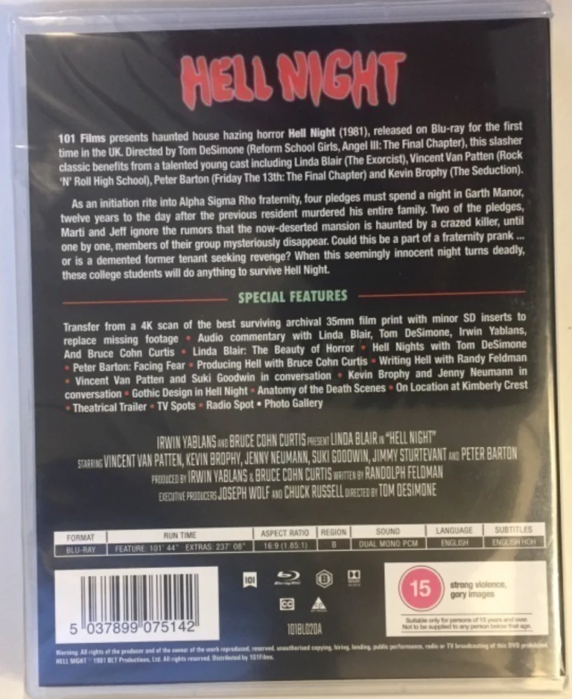 Hell Night (Blu-ray) Linda Blair (1981)