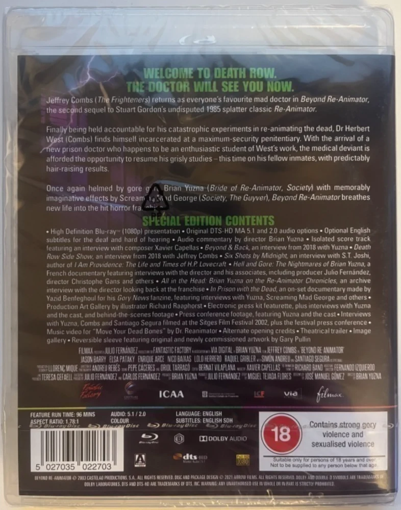 Beyond Re-Animator (Blu-Ray) 2003 (ARROW)