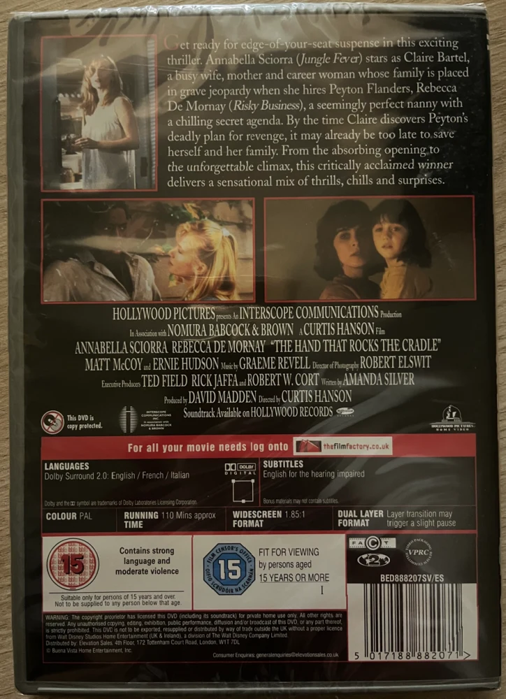 Käsi joka kehtoa keinuttaa (1992) Rebecca De Mornay (DVD)