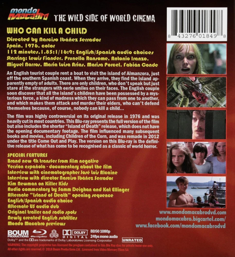 Who Can Kill a Child? (Blu-ray) Mondo Macabro (1976)
