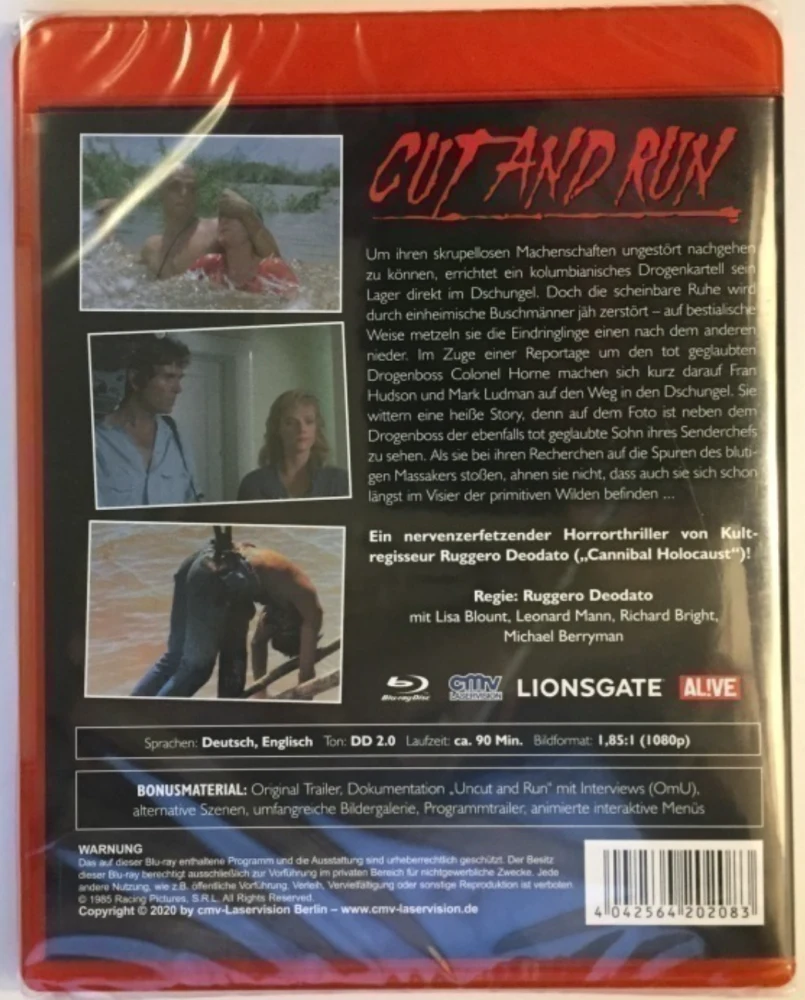 Cut and Run (Blu-ray) Ohjaus: Ruggero Deodato (1985)