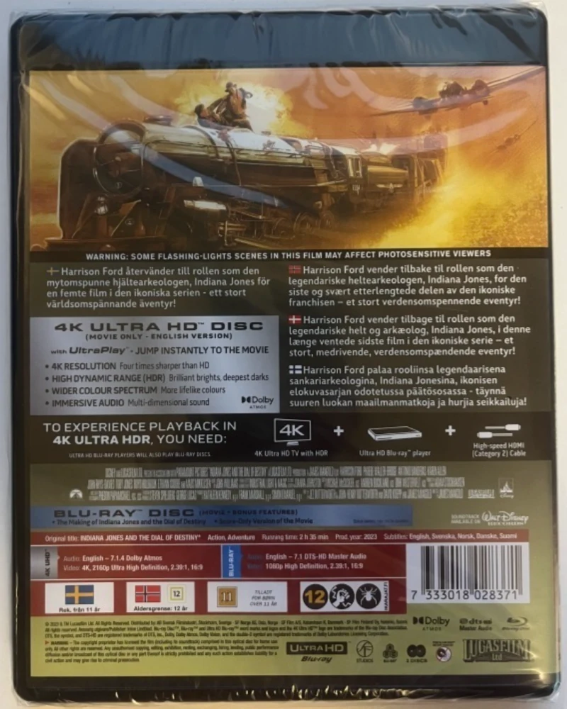 Indiana Jones And The Dial Of Destiny (4K UHD +Blu-ray)