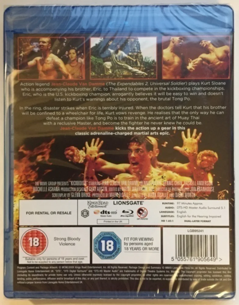 KICKBOXER (Blu-ray) Jean-Claude van Damme (1989)