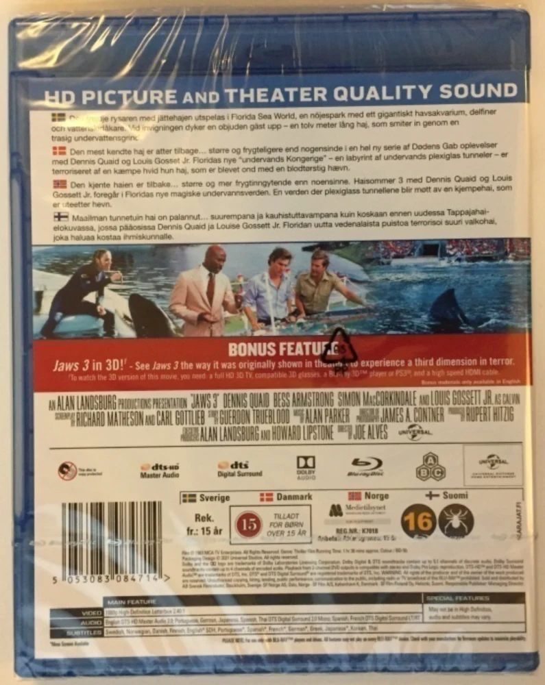 Jaws 3 (Blu-ray) Dennis Quaid (1983)