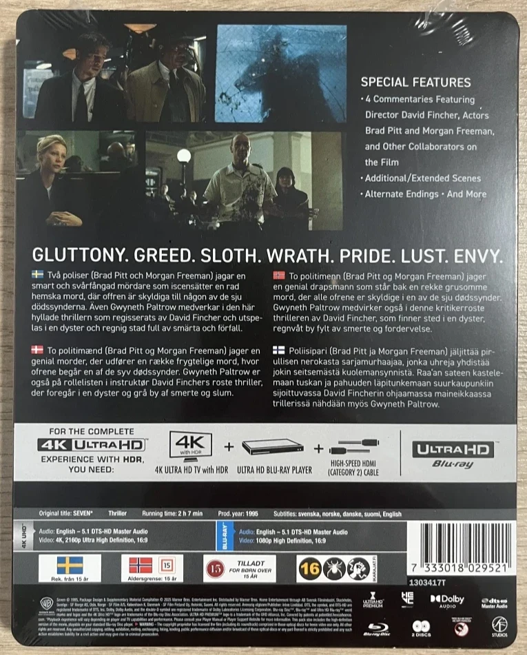 Seven - Limited Edition Steelbook [4K Ultra HD] Se7en [1995]