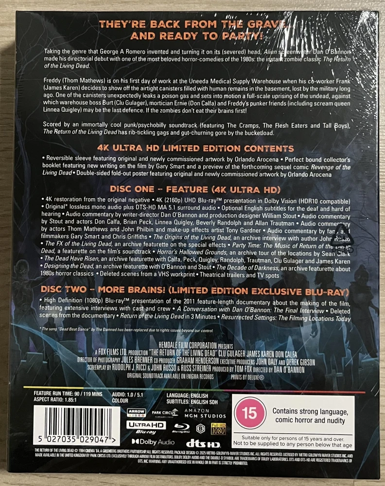 Elävien kuolleiden paluu - The Return of the Living Dead (Limited Edition) 4K Ultra HD (Arrow)