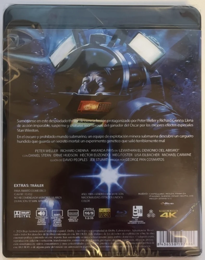 Leviathan - kuoleman laiva (1989) Peter Weller (Blu-ray)