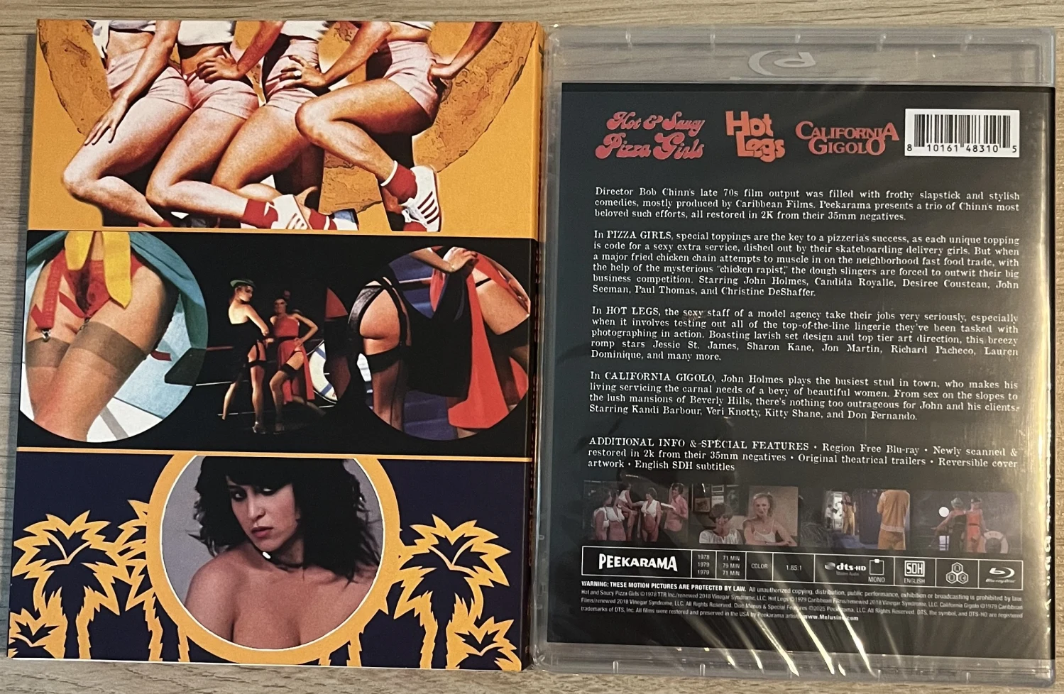 Hot and Saucy Pizza Girls + Hot Legs + California Gigolo - Limited Edition Slipcover (Blu-ray)