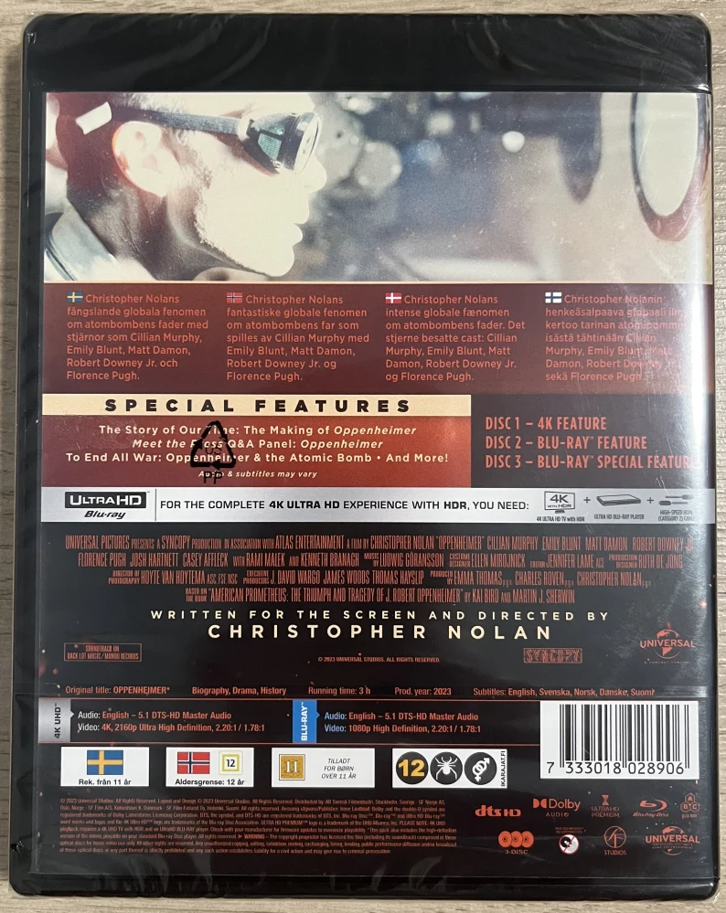Oppenheimer (2023) (4K UHD + 2 Blu-ray)