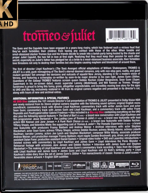 Tromeo & Juliet - Limited Edition Slipcase (4K Ultra HD + Blu-ray)