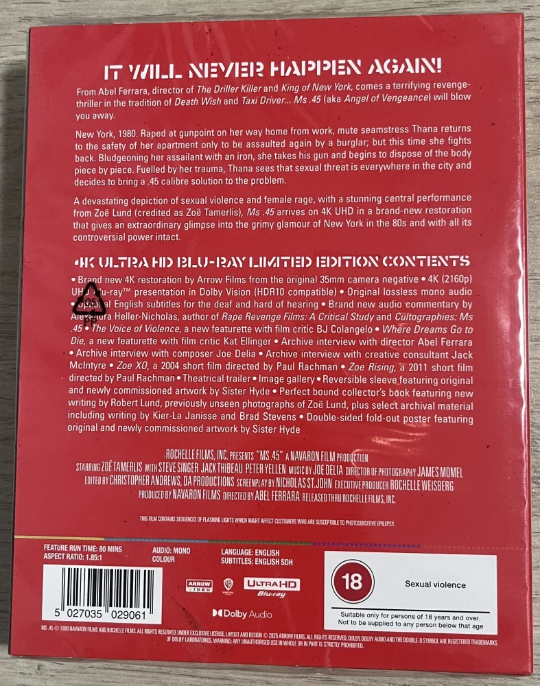 Koston enkeli - Ms .45 - Limited Edition (4K Ultra HD) Arrow (Banned)