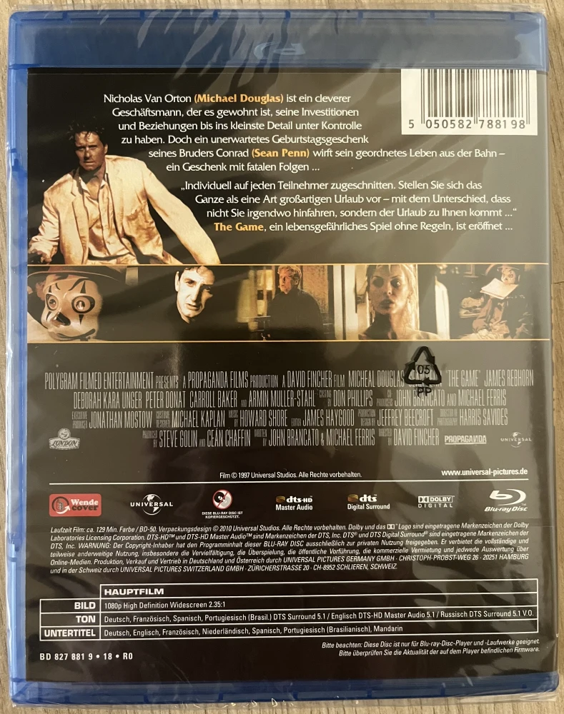 The Game (Blu-ray) David Fincher (Michael Douglas) 1997