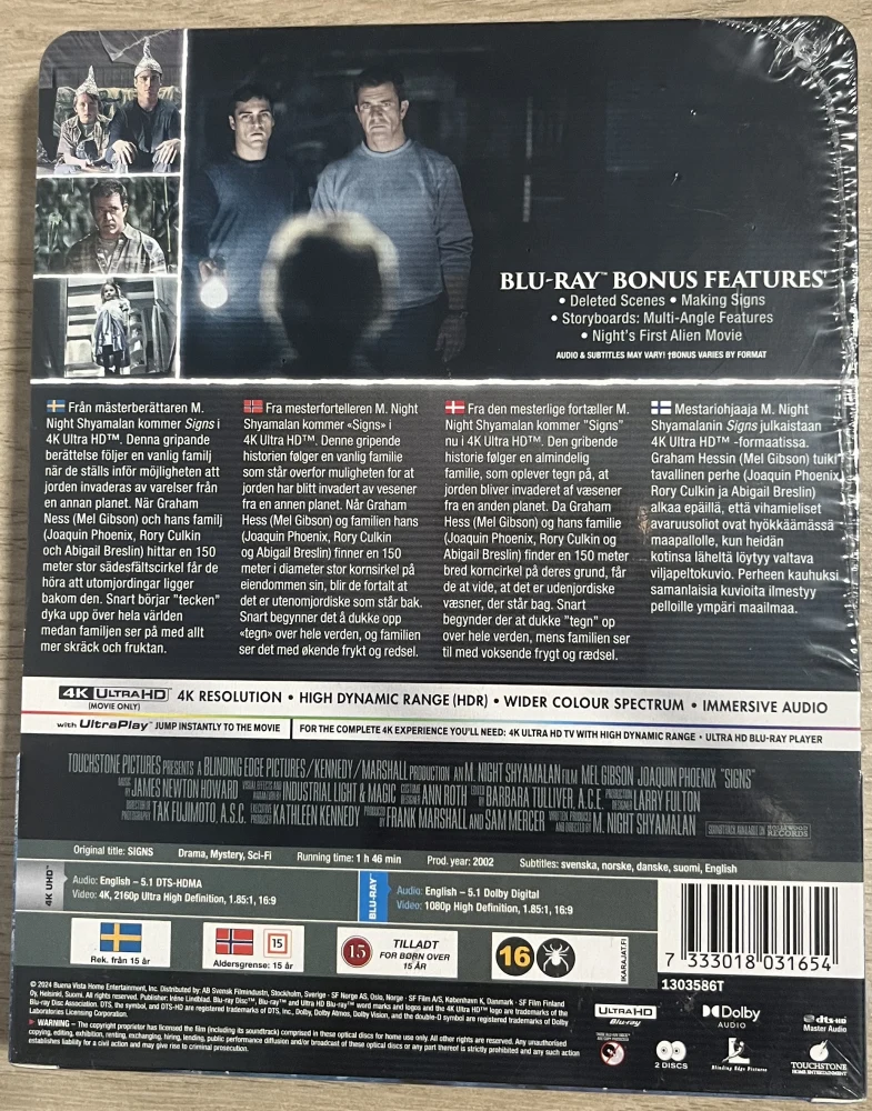Signs (2002) Limited Edition Steelbook (4K UHD + Blu-ray)