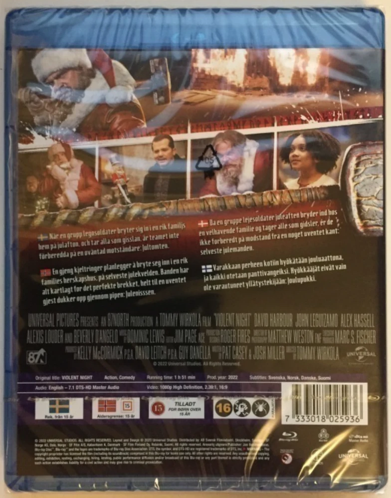 Violent Night (Blu-ray) Ohjaus: Tommy Wirkola (2022)