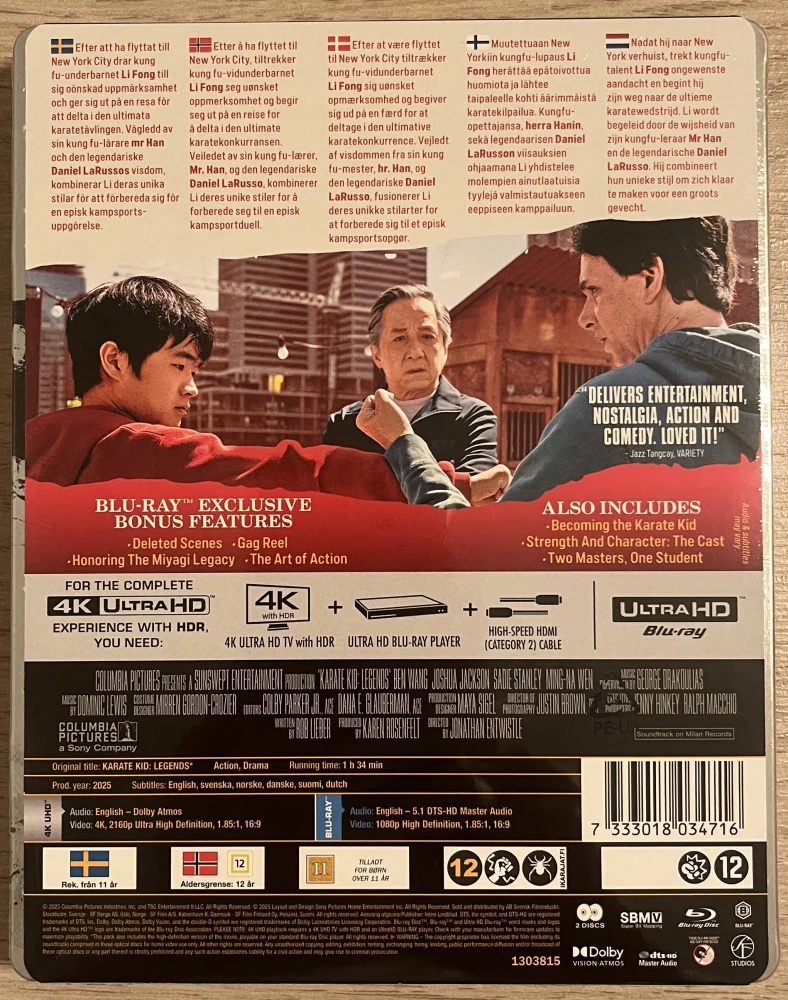 Karate Kid: Legends (2025) Limited Edition Steelbook (4K UHD + Blu-ray)
