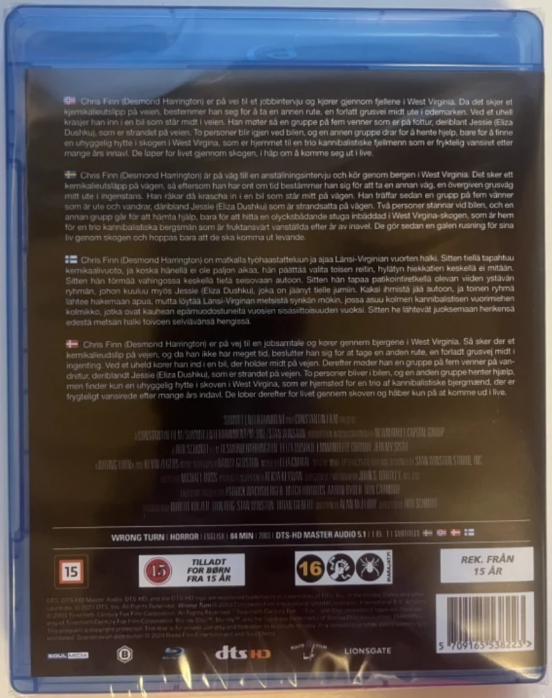 WRONG TURN – IHMISJAHTI (BLU-RAY) 2003