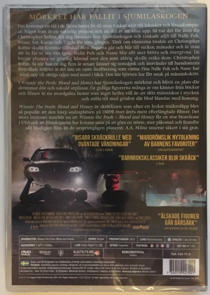 Winnie the Pooh: Blood and Honey (DVD) 2023