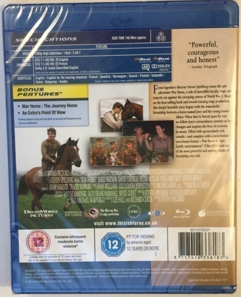 Sotahevonen - War Horse (Blu-ray) Steven Spielberg