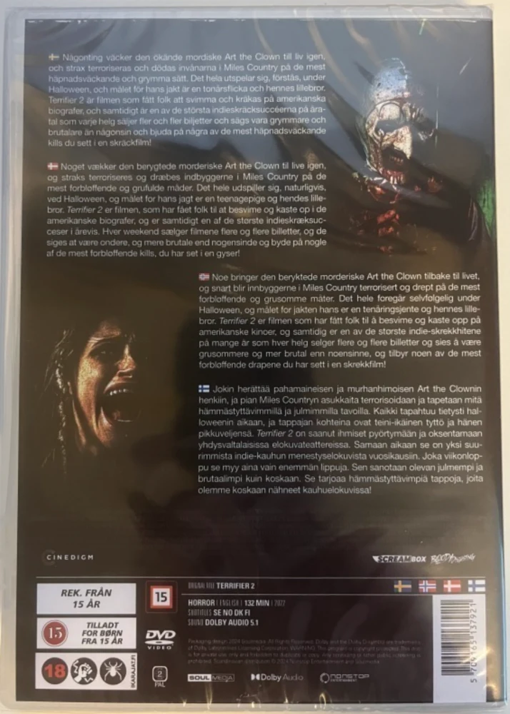 Terrifier 2 (DVD) 2022 (Damien Leone)