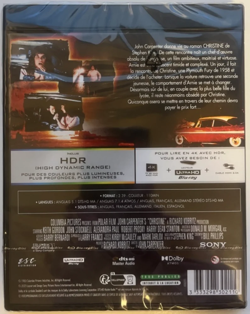 John Carpenter: CHRISTINE - tappaja-auto (1983) 4K Ultra HD