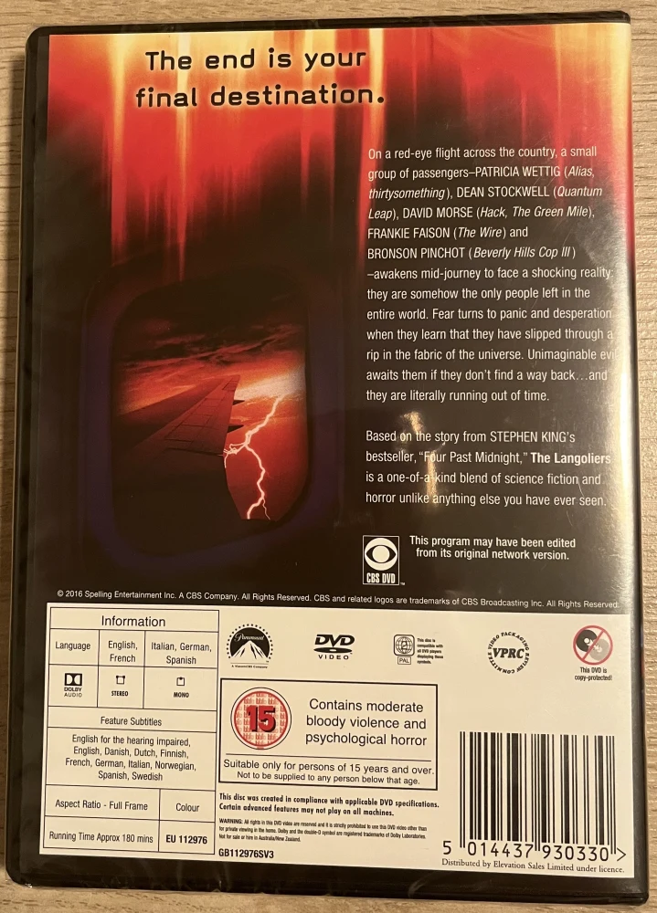 Stephen Kingin AJAN VALTIAAT (1995) 3-tuntinen minisarja (Langoliers)