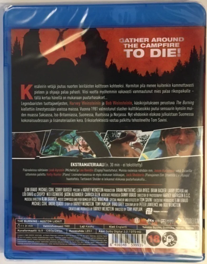 The Burning - Koston Liekit (Blu-ray) leikkaamaton versio!