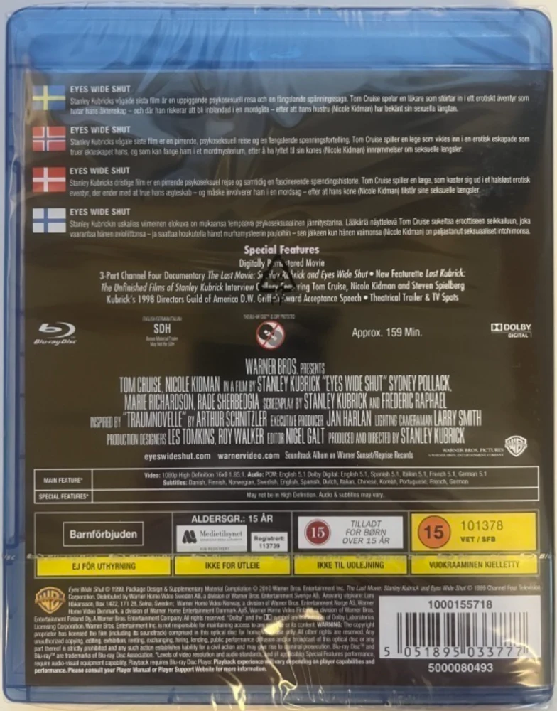 Eyes Wide Shut (Blu-ray) eroottinen jännäri (1999)
