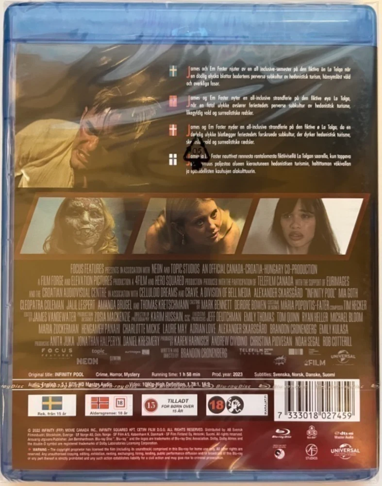 Infinity Pool (Blu-ray) Ohjaus: Brandon Cronenberg 2023