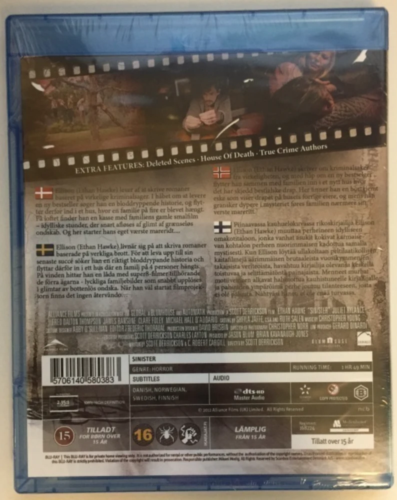 Sinister (Blu-ray) Ethan Hawke (2012)