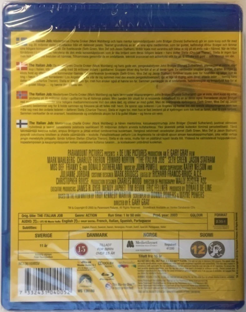 The Italian Job (Blu-ray) Mark Wahlberg, Jason Statham