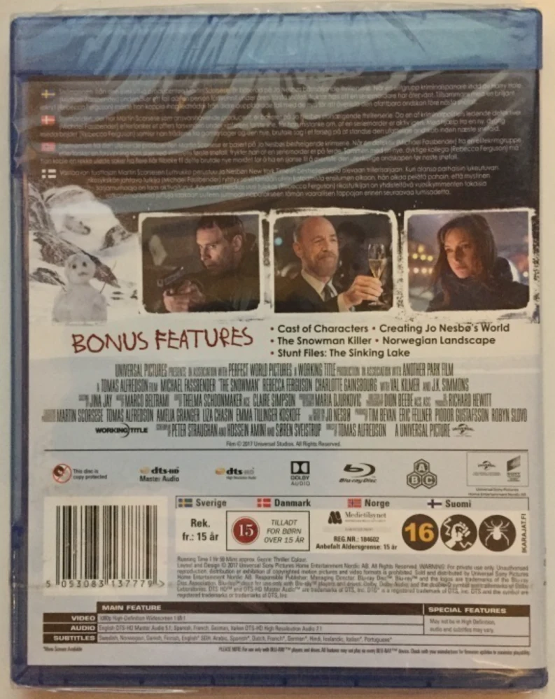 The Snowman (2017) (Blu-ray) Lumiukko