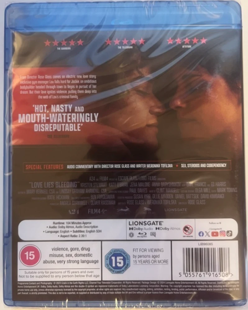 Love Lies Bleeding (Blu-ray) Kristen Stewart (2024)