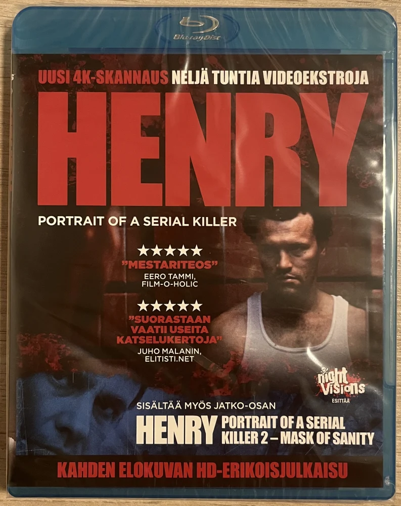 Henry Lee Lucas - sarjamurhaaja 1 & 2 (1986 - 1996) (Blu-ray) Henry: Portrait of a Serial Killer / Henry: Portrait of a Serial Killer Part 2